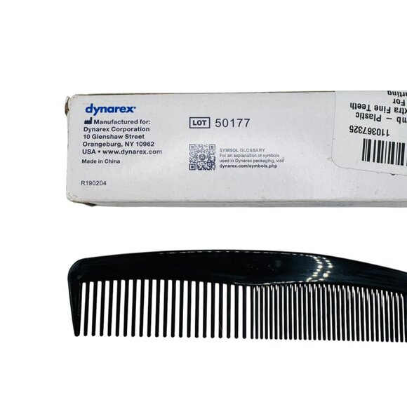 3x Dyna Care 6" Black Adult Hair Comb 12 per Box - Picture 4 of 5